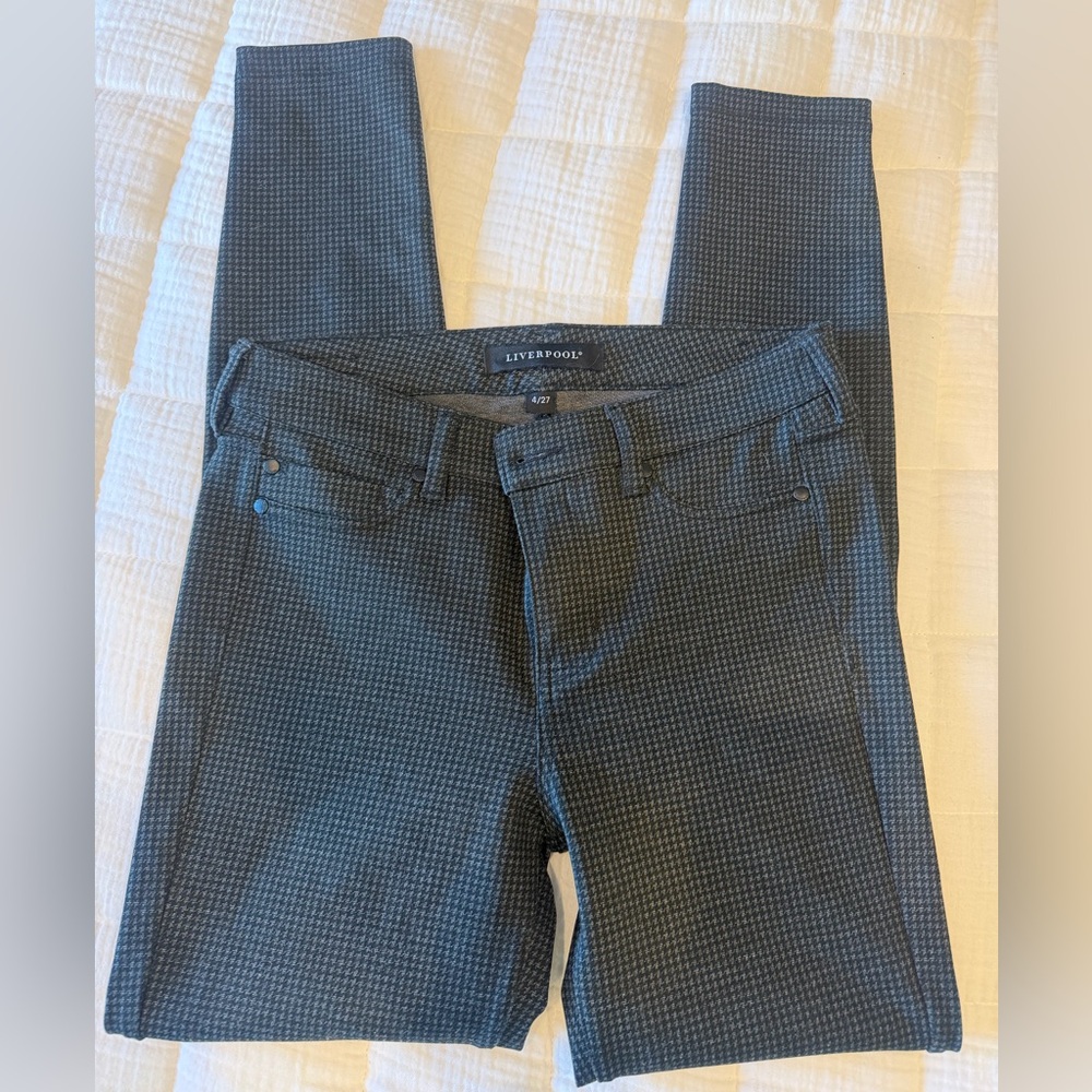 Liverpool Charcoal Textured Trousers